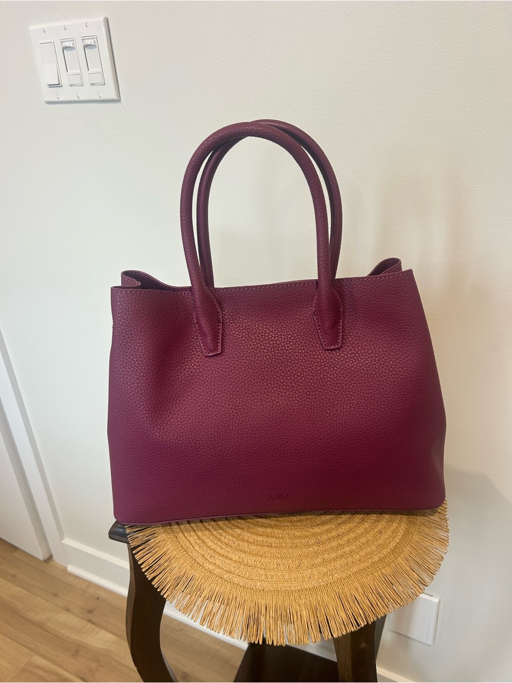 Matt & Nat Berry Pebbled Vegan Leather Tote